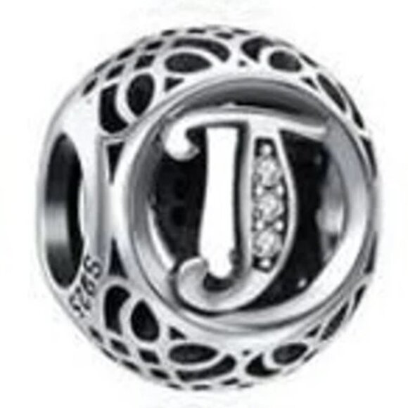 Pandora Initial Alphabet Character Letter T Bead Charm - Picture 1 of 2